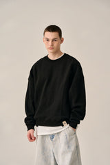 REVERSE PATTERN SWEATSHIRT-BLACK