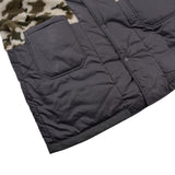 [UNISEX] Reversible Faux Fur Varsity Collar Coat (Camouflage) (6656656343158)
