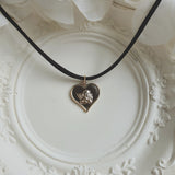 ベイビーエンジェルハートチョーカーネックレス / Baby Angel Heart Choker Necklace - Gold ver. (Kep1er Xiaoting, Dreamcatcher Dami Necklace)