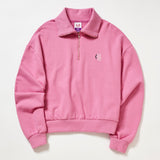 スモールロゴハーフジップアップスウェットシャツ / SMALL LOGO HALF ZIPUP SWEATSHIRT_PINK