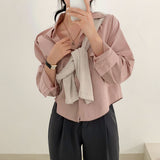 シャツレストランクロップデイリーシャツ / [8color] Shirt Restaurant Crop Daily Shirt