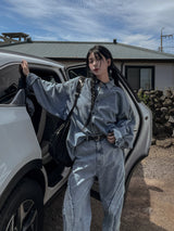 (UNISEX) ミストデニムシャツジャケット