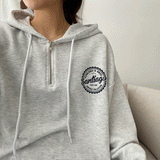 ティアストリングハーフジップアップフーディ / Tiastring Half Zip-Up Hoodie