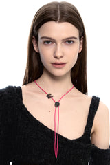 NO.481 [BLACK] サークルコードロックネックレス