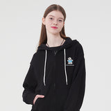 ウィティーバニーフーディージップアップ／WITTY BUNNY HOODIE ZIP UP [BLACK]