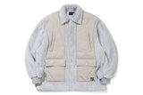 ショルダーキルティングジャケット / SHOULDER QUILTING JACKET_LIGHT GREY
