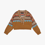 インディーレースアップセーター / INDI LACE UP SWEATER
