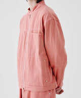 NO COLLAR CROPED JACKET (PINK) / SET-UP