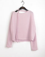 Klang リボン ストラップ ブラッシュ オフショルダー T シャツ