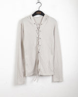 Thein corset strap slim hooded sweatshirt