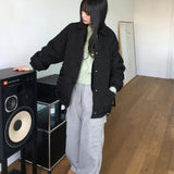 ナカファーライニングボクシーキルティドパッディドジャンパー