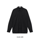 LMN two-pocket oversized cotton shirt (5 colors)