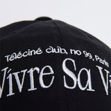 VIVRE SA VIE BALL CAP BLACK (6563457826934)