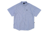 リーセントロゴストライプハーフシャツ/RECENT LOGO STRIPE HALF SHIRT_NAVY