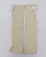 Kobel ribbed knit balletcore ribbon string leg warmer