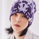VA Spread Square Jacquard Beanie / Purple