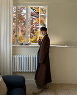 ウールローブヒッデンコート/Wool robe hidden coat (2 color)