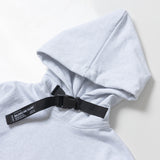 Classic minislogan buckle hoodie - gray (6624475021430)