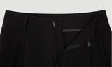 ポイントラベルWタックワイドパンツ / HIDE Raising Pintuck Pants (Black) (4606117806198)