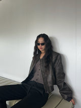 Hazelnut leather jacket