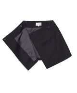 Happiness Two Button Wrap Skirt_Black