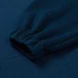Lettering Knit Contrast Hoodie [VINTAGE BLUE] (6618799374454)