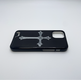 [MADE] cross card hard phone case (glossy black)