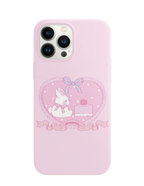(GLOSSY HARD) Ribbon Bunny phone case - Pink (* Production takes 3-7 days)