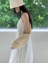 ロシトンビンテージマザーオブパールボタンノースリーブロングワンピース / Roshton vintage mother-of-pearl button sleeveless long dress