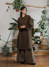 unisex jungle long shirts brown
