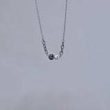 Black printed marble necklace