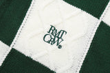 ボードワッフルカーディガン/CHECKER BOARD WAFFLE CARDIGAN_GREEN