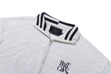 ヘビーゲージニットジップアップ/HEAVY GAUGE KNIT ZIP UP_LIGHT GREY