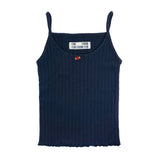 ローズノースリーブTシャツ / ROSE SLEEVELESS TEE, DARK NAVY