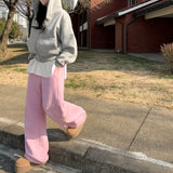 ナッピングエンブロイダリー2WAYジョガーパンツ / [Bellied made] napping embroidery two-way jogger pants