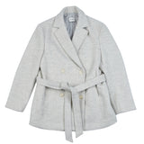 BELTED HALF COAT - LIGHT MELANGE (6636724650102)