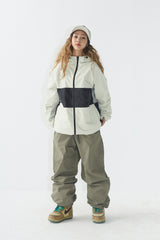 クロスボックスフーデッドジャケット/BSR2223FWJK028 CROSS BOX HOODED JACKET CREAM GRAY