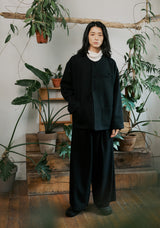 unisex tweed jacket black