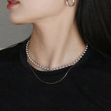シルバーシンスネークチェーンネックレス(スペアチェーン)/silver thin snake chain necklace (14K gold plated / spare chain)