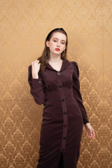 volume sleeve dress (6651910652022)