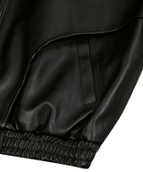87-STAN026 [Vegan Leather]カーブドレイヤーボンバーレザージャケット