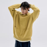 Oversize out pocket cotton knite K9 Navy (6630210633846)