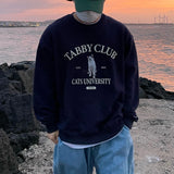 タビーキャットクラブスウェットシャツ / TABBY CAT CLUB SWEATSHIRT NAVY