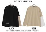 アシメレイヤードロングスリーブTシャツ / ASYMMETRY LAYERED L/S (4592270540918)