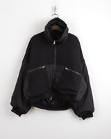 [MADE] Beckin high neck knit color combination balloon aviation jumper