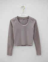レイズドUネックTシャツ/Raised U-neck T-shirt (5color)