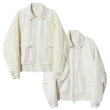 REVERSIBLE CWU-45P FLIGHT BOMBER JACKET CREAM