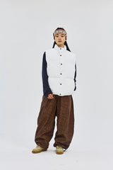 LOGO DOWN PADDING VEST WHITE