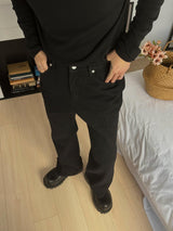 Jay Black Denim Long Bootcut Pants