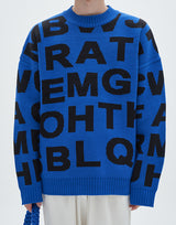 Lettering Pattern Knit Top(3 color) (6596178313334)
